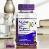 US Direct Mail Equate Sleep-Aid Night Sleep Aid Tablets 25mg美国直邮Equate Sleep-Aid夜间助眠片25mg助眠片非褪黑素3.21