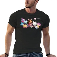 Gabby&x27;s dollhouse Pelekat T-Shirt edisi baharu baju t tersuai bersaiz besar t-shirt lelaki grafi