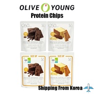 Olive Young Delight Project Protein Chips 50g / 100g 2Flavors  Brownie / Castella 50g / 100g