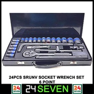 Sepanar 6 Penjuru 24PCS SRUNV SOCKET WRENCH SET 6 POINT