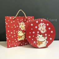 CNY New Year Jenny Cookies Biscuits Nougat Tin Container Box Can Paperbag Set 饼干珍妮曲年饼铁盒