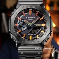 Montres Company 香港註冊公司(31年老店) 卡西歐 CASIO G-SHOCK 不鏽鋼 不鏽鋼錶帶 GMB2100 GMB2100BPC GM-B2100 GM-B2100BPC GM-B2100BPC-1 GM-B2100BPC-1A 全金屬手錶 200米防水 紅橙黑色 有現貨