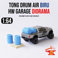 Tong Drum Air Biru Diorama Diecast r Hotwheels 1:64 Scale Miniature Accessories 1PCS