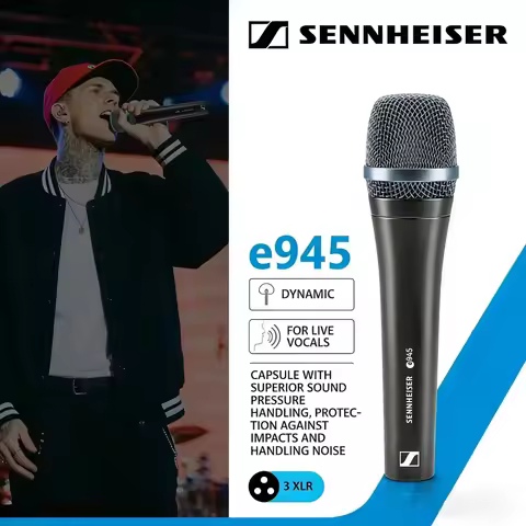 Original Sennheiser E945 Wired Microphone Dynamic Instrument Mic Professional Quality Versatility fo