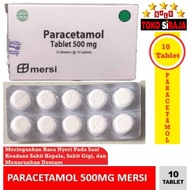 PARACETAMOL MERSI 1 STRIP 10 TABLET / MERSI PARACETAMOL 500 MG KAPLET