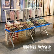Stall Display Rack Stall Rack Stall Rack Stall Rack Folding Table Market Portable Mobile Stall Rack 