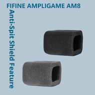 Microphone Windscreen Foam Cover for FIFINE AmpliGame AM8 Mic Windshield Anti-Spray Anti-Dust Flocke