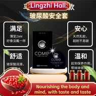 Kesihatan seksual ♧Como Lab 玻尿酸安全套  妹妹面膜 超薄 更持久 私密处水润保养 1盒10片➳
