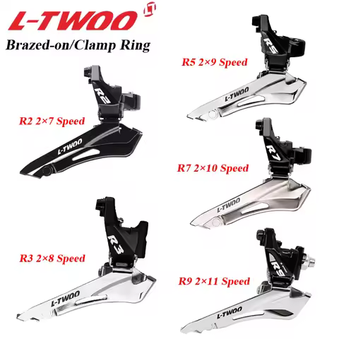 LTWOO R2/R3/R5/R7/R9 Front Derailleur 2x7S/8S/9S/10S/11S Brazed on Clamp ring Front Derailleur Road 
