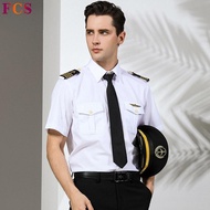 [Quick Shipping] Airport Staff Air Uniform Air Uniform Men's Long-Sleeved Pilot Shirt Men's Shirt Sh