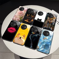 For Vivo Y39 5G Elegant Flower Cat Dog Casing VivoY39 Y 39 5G New Design Tempered Glass Phone Case