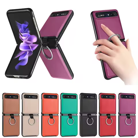 Anti-Shock Ring Holder Cover for Samsung Galaxy Z Flip 2 1 Flip2 Flip1 5G Flip4 Flip5 Flip6 Flip3 Fl