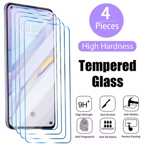 4PCS Screen Protector for Huawei P40 P30 P20 Mate 20 Lite P Smart Z 2021 Y7 Y6 2019 Tempered Glass f