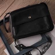 特殊剪裁真皮隨身翻蓋包/手機包 三色