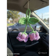 Crochet Car Accessory Flower Handmade Charm Car Charm Car Pendant