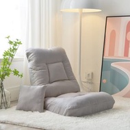 全城熱賣 - 摺疊躺椅 戶外躺椅 休閒懶人沙發 榻榻米靠背椅【升級款淺灰色【腰部五檔調節】#H240020020