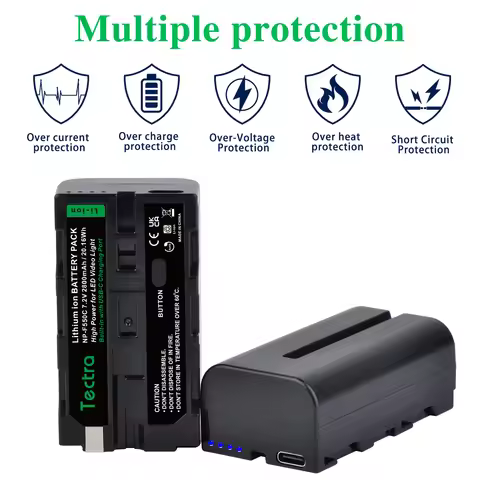 NP-F550 Battery with USB Type C Charging port for Sony NP-F970 F750 F770 F960 F530 F330 F570 CCD-SC5