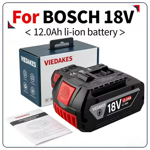 VIEDAKES for BOSCH 18V 12.0Ah Lithium Battery High Power Anti-Overheat Durable For BOSCH GSB GSR GDX