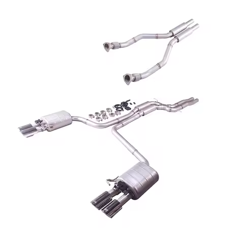 [Custom product] Suitable for 12-21 Audi A6 A7 2.5 2.8 3.0T C7 Catback front tube + cat back perform