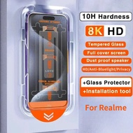 Auto-Dust Removal Kit Full Cover Tempered Glass For Realme Realme X Ace X2 Pro GT Noe2 6 7 Q2 Q3i V1