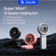JISULIFE Handheld Fan Life7 Mini Fan Portable Rechargeable Electric Fans 3600/5000mAh Battery Foldab