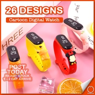 𝐓𝐎𝐔𝐂𝐇 𝐒𝐂𝐑𝐄𝐄𝐍 Kids Cartoon Watch LED Digital Silicone Wristband Boys Girls Jam Tangan Budak 儿童手表