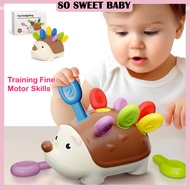 Baby Spike Hedgehog Toy Color Sorting Fine Motor Math Training Montessori Sensory Toy Mainan Budak