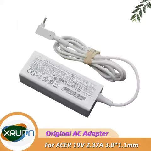 Genuine Original For Acer 19V 2.37A A13-045N2A 45W 3.0mm x 1.0mm Laptop AC Adapter Charger Power Sup