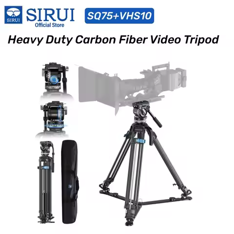 SIRUI Heavy Duty Carbon Fiber Video Tripod 1.8M Professional Camera Tripod With VHS-10 Fluid Head Fo