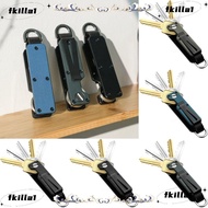 FKILA Key Organizer, Holds 2-6 Keys with Screwdriver Keys Fob with Clip,  Modern Multi-function Meta