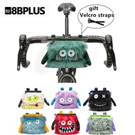 8BPLUS Chalk Bag for Rock Climbing 8B+ Cute Hairy Furry Monsters Bouldering Bag Bike head pack front