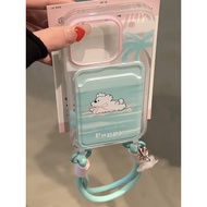 Dog Strapbiru Card Holder Case iphone 17 Air Pro 11 13 Pro Max 16 15 Pro Max 7 8 7+ 8+ Ip13 15 14 12