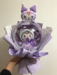 現貨 ❣️❣️❣️乾花滿天星花束+ Kuromi +袋 +LED燈 情人節禮物 告白 花束 番梘花 520花束 滿天星 勿忘我 母親節花束 母親節禮物 情人節禮物 520花束 告白 賞月 聖誕節 聖誕