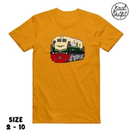 Liverpool Vintage CC201 Mustard Train Kids T-Shirt Free Name