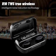 【HOT SALE】R10 TWS Wireless Earphones Bluetooth TWS Wireless Headphones LED Display With Charging Box Sports Headset With Microphone