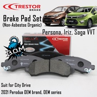 Trestor Deluxe Front Brake Pad , Brek Pad Depan , Proton Iriz , Persona New , Saga New 2019