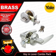 YALE 2IN1 Key In Lever Lock Set Combo Pack Entrance Leverset Door Lock YM2IN1-L44 •TFM•