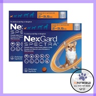 Nexgard Spectra for Very Small Dogs 2 to 3.5 Kg (Orange) 6 Chews (Expiry- Nov 2024)