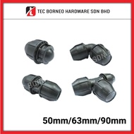 TEC [50mm 63mm 90mm] HDPE Poly Pipe Fitting Penyambung Polypipe TEE Elbow Socket End Cap Bend Straig