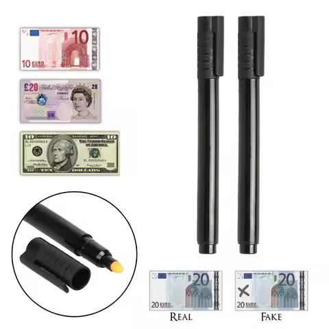 2pcs Money Checker Tester Pen Portable Mini Ink Currency Detector Lightweight Banknotes Tester Pen G