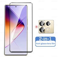 2in1 Front Curved Tempered Glass For Infinix Note 40 Pro 5G 2024 Lens Glass Note 40 Pro+ Infinix 40Pro Plus Note 40 4G Front Screen Protector