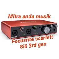 Focusrite scarlett 8i6 3rd gen usb audio interface soundcard
