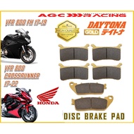 HONDA DISC BRAKE PADS VFR 800 FH 17-19 VFR 800 CROSS RUNNER 17-22 GOLD QUALITY