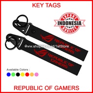 GANTUNGAN ROG REPUBLIC OF GAMERS PREMIUM LOGO KEYCHAIN STRAP HIGH QUALITY KEY CHAIN MOTORCYCLE CAR B