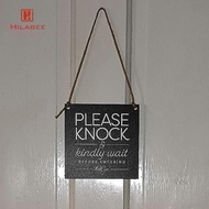 HILABEE Please Knock Do Not Disturb Door Hanger Sign for Business Registration