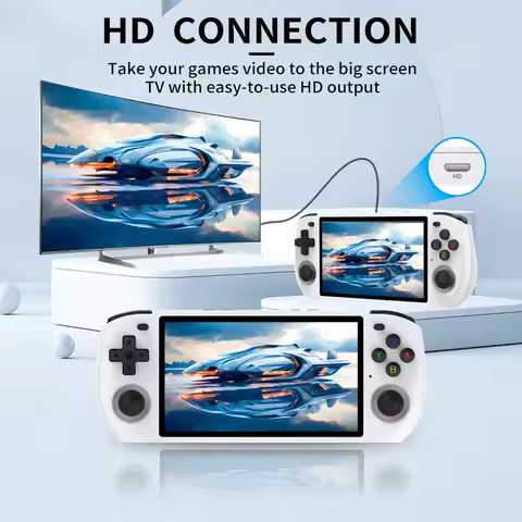POWKIDDY RGB10 MAX3 Retro Handheld Game Console RGB10max Open Source 5 Inch IPS Screen RK3566 HD Vid