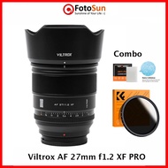 Viltrox AF 27mm f1.2 XF Pro for Fujifilm X series mirrorless