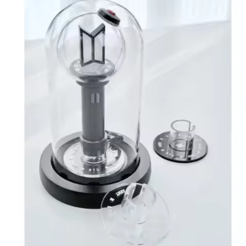 Bts Mini Army Matching Base Keychain Stand Display Glass Cover Desktop Decor Suitable As Gift