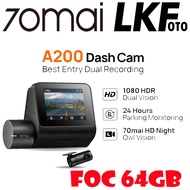 70mai Dashcam A200 Dual Channel 1080P Full HD+ HDR | 24H Parking Surveillance