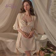 Halloween Luxury Lace Silk Pajamas For Women Pajamas With Necklace Pajamas Ultra Slim Pajamas Sexy W